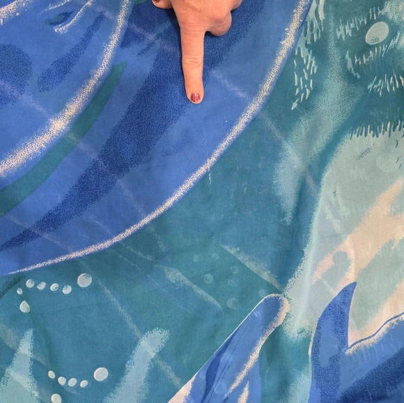 Peppermint Bay Scarf Body Wrap Large Ocean Theme Silky - Picture 10 of 10